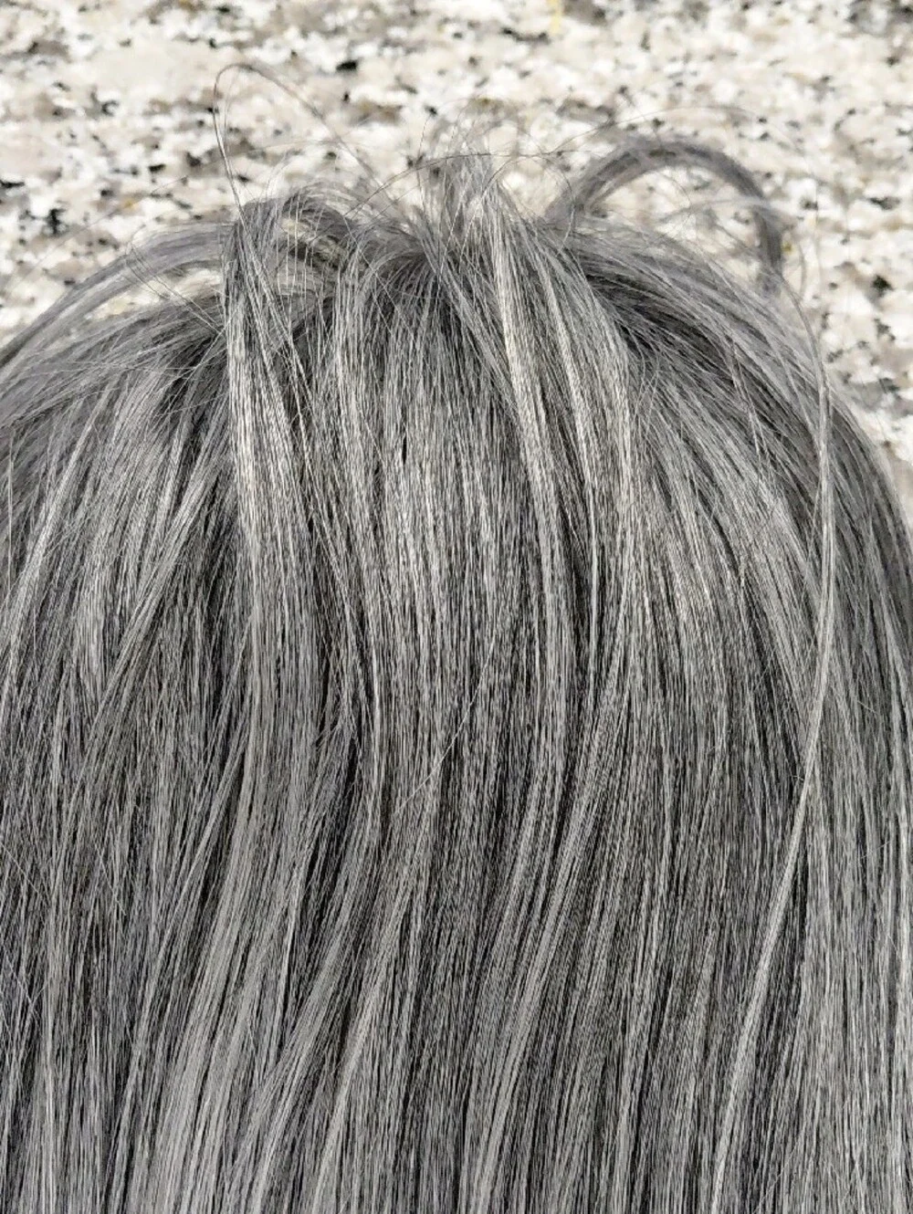 Gray Clip-In Hair Extension - Silver Gray Remy Style Mayde Ponytail